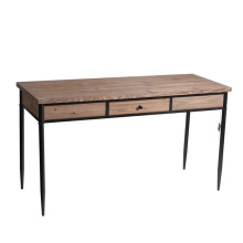 Mayco factory outlet Industrial solid wood desk with metal leg furniture